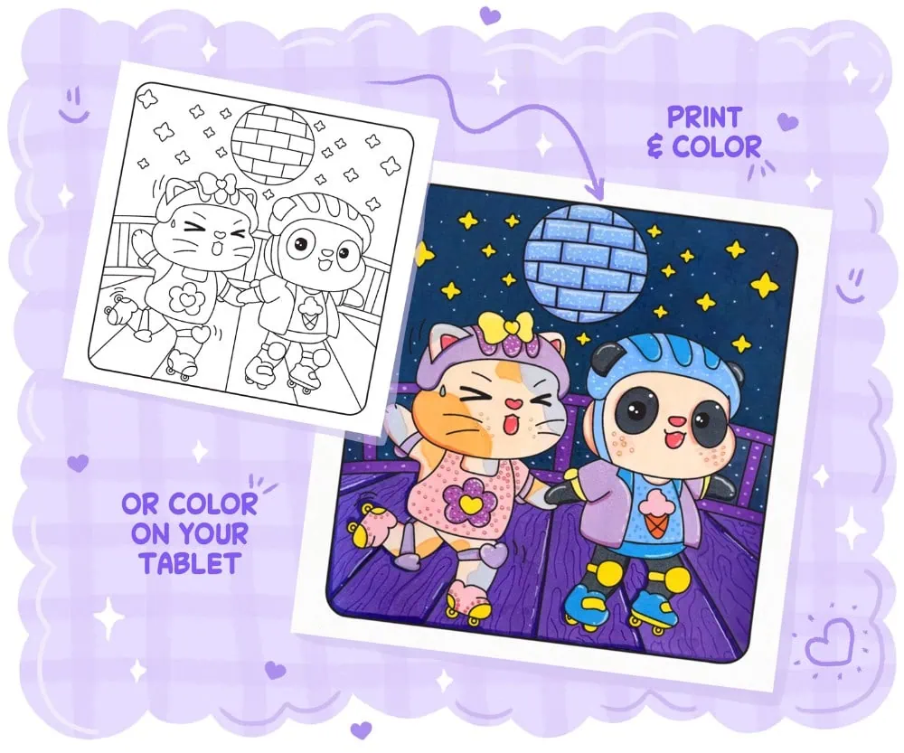 Cute World: Coloring Book for Stress-Free Moments, coloring page preview 5