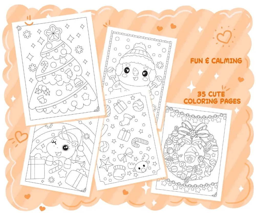 Charming Christmas: A Coloring Book for All Ages, coloring page preview 2
