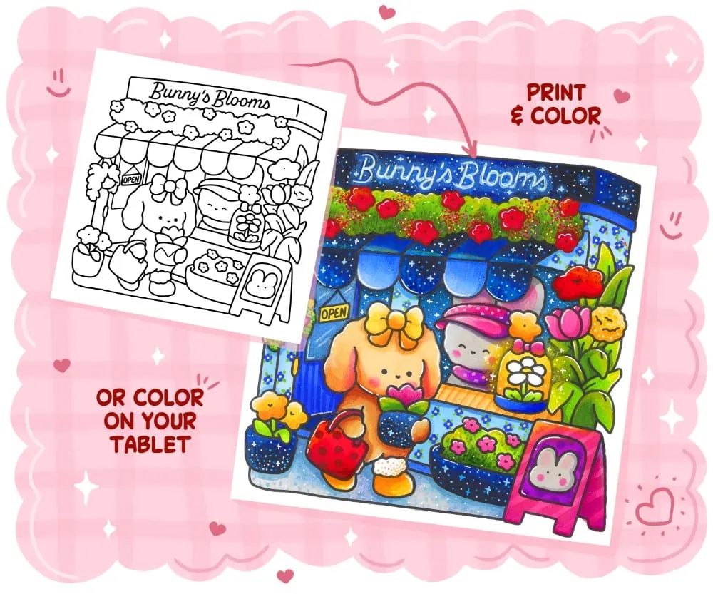 Sweet Days Cute & Cozy Coloring Book: Comfy Relaxation for Adults and Teens, coloring page preview 5