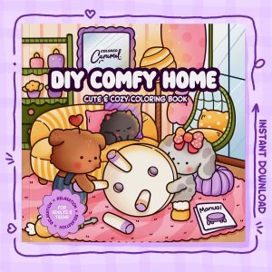 DIY Comfy Home Cute & Cozy Coloring Book: Home-Making Relaxation for Adults and Teens
