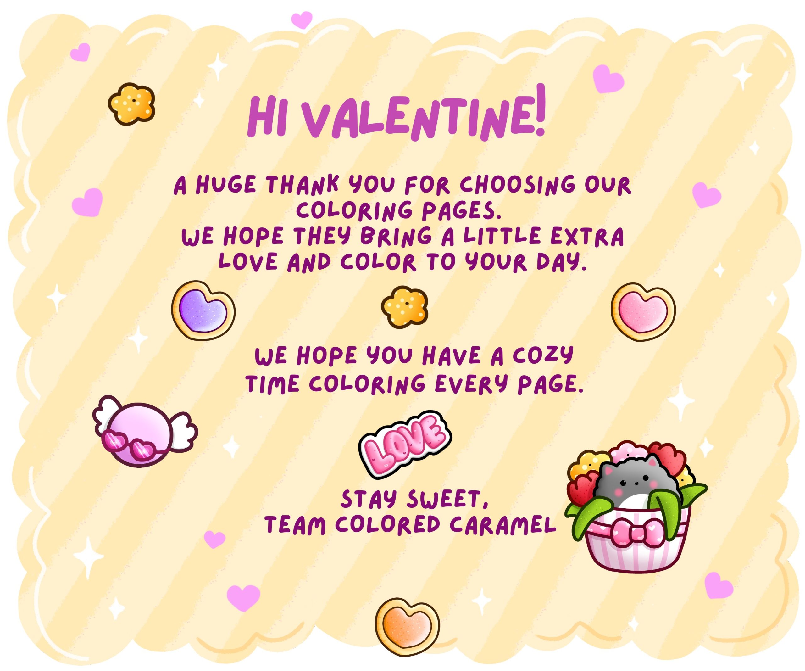 Valentine's Day Coloring Pages Cozy Love with Adorable Hand-Drawn Comfy Illustrations - Image 4