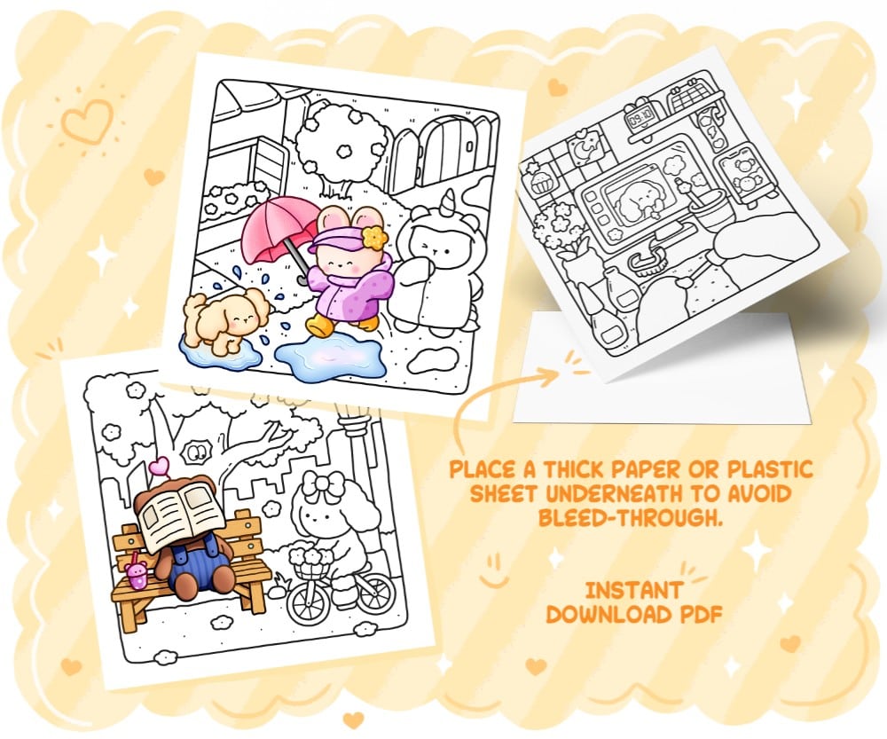 Pretty Cozy: Cute Hygge Coloring Book - Comfy Relaxation for Adults and Teens - Image 2