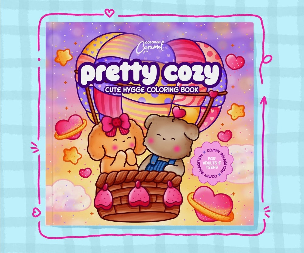 cute hygge coloring book