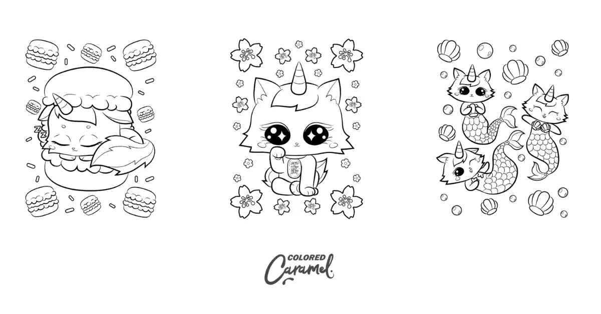 Caticorn Coloring Pages – Free Unicorn Cat Printables