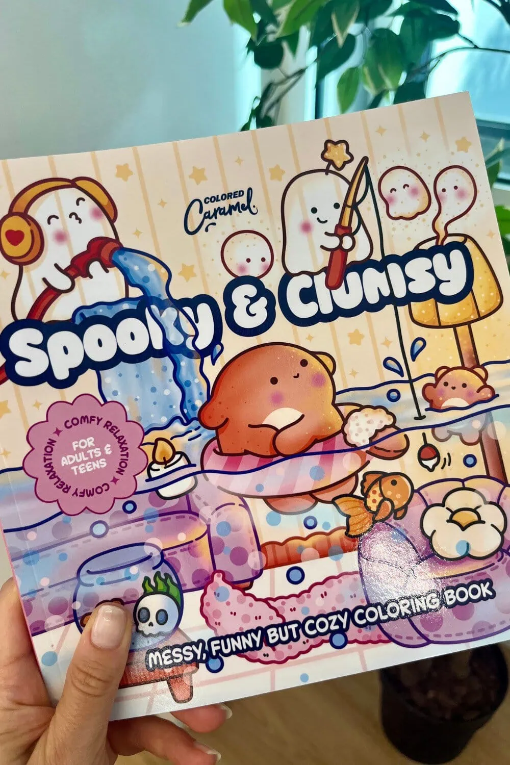 Spooky Cute Coloring Book - Spooky & Clumsy, Cozy Relaxation & Stress Relief for Adults and Teens, coloring page preview 1