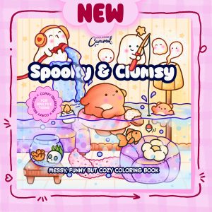 Spooky Cute Coloring Book - Spooky & Clumsy, Cozy Relaxation & Stress Relief for Adults and Teens